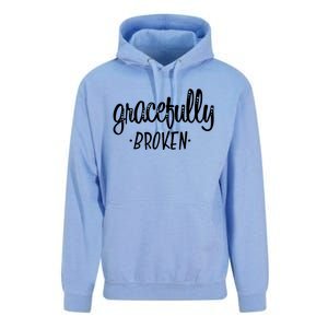 Gracefully Broken Christian Religious Grace Christmas Unisex Surf Hoodie