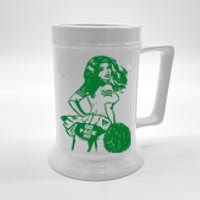 Green Bay Cheerleader Vintage Fan Wisconsin Beer Stein