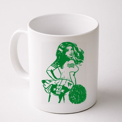 Green Bay Cheerleader Vintage Fan Wisconsin Coffee Mug