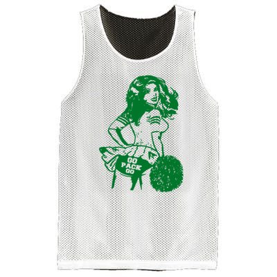 Green Bay Cheerleader Vintage Fan Wisconsin Mesh Reversible Basketball Jersey Tank