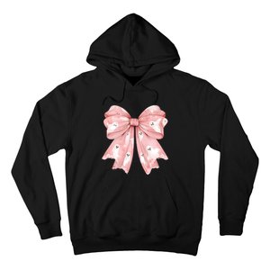 Ghost Bow Coquette Cute Halloween Costume Hoodie