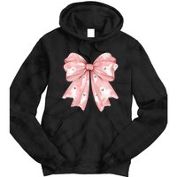 Ghost Bow Coquette Cute Halloween Costume Tie Dye Hoodie