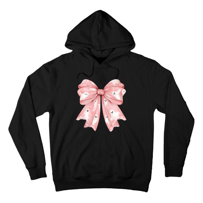 Ghost Bow Coquette Cute Halloween Costume Tall Hoodie