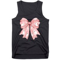 Ghost Bow Coquette Cute Halloween Costume Tank Top