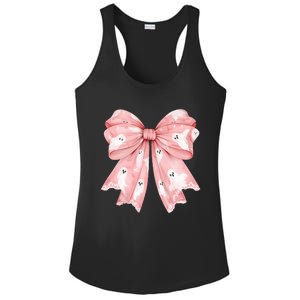 Ghost Bow Coquette Halloween Spooky Season Ladies PosiCharge Competitor Racerback Tank