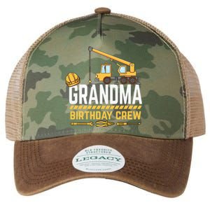 Grandma Birthday Crew Construction Birthday Legacy Tie Dye Trucker Hat