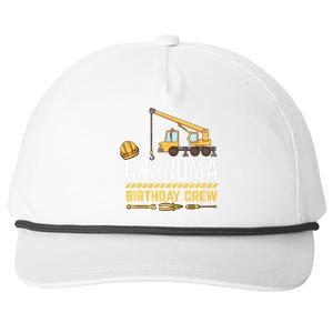 Grandma Birthday Crew Construction Birthday Snapback Five-Panel Rope Hat