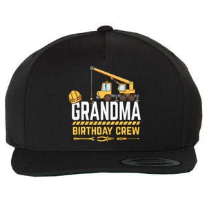 Grandma Birthday Crew Construction Birthday Wool Snapback Cap