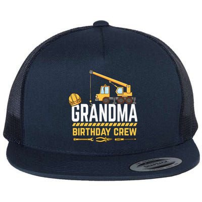 Grandma Birthday Crew Construction Birthday Flatbill Hat
