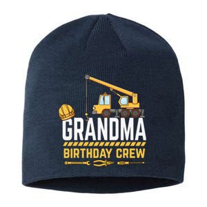 Grandma Birthday Crew Construction Birthday Sustainable Beanie