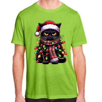 Grumpy Black Cat Meowy Xmas Christmas Outfit Cat Dad Cat Mom Great Gift Adult ChromaSoft Performance T-Shirt