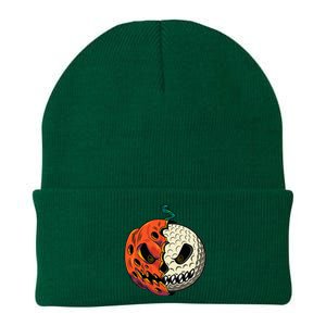 Golf Ball Costume - Pumpkin Skull Halloween Golf Player Knit Cap Winter Beanie