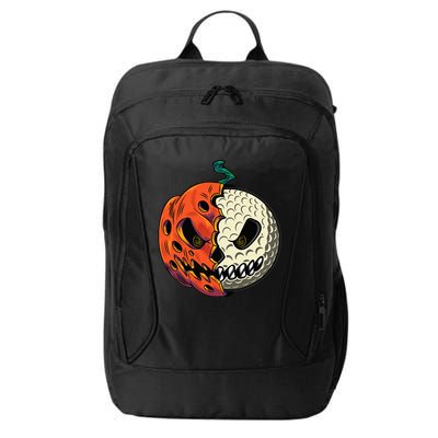 Golf Ball Costume - Pumpkin Skull Halloween Golf Player City Backpack