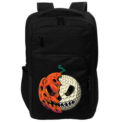 Golf Ball Costume - Pumpkin Skull Halloween Golf Player Impact Tech Backpack