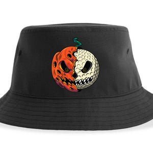 Golf Ball Costume - Pumpkin Skull Halloween Golf Player Sustainable Bucket Hat