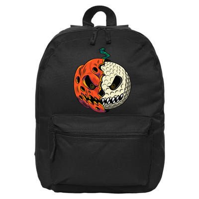 Golf Ball Costume - Pumpkin Skull Halloween Golf Player 16 in Basic Backpack