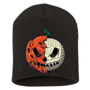 Golf Ball Costume - Pumpkin Skull Halloween Golf Player Short Acrylic Beanie