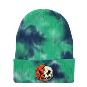 Golf Ball Costume - Pumpkin Skull Halloween Golf Player Tie Dye 12in Knit Beanie