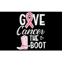 Give Breast Cancer The Boot Pink Ribbon Awareness Women Bumper Sticker