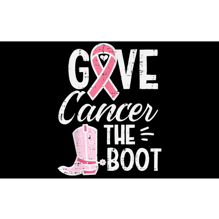 Give Breast Cancer The Boot Pink Ribbon Awareness Women Bumper Sticker