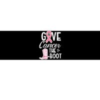 Give Breast Cancer The Boot Pink Ribbon Awareness Women Bumper Sticker