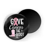 Give Breast Cancer The Boot Pink Ribbon Awareness Women Magnet