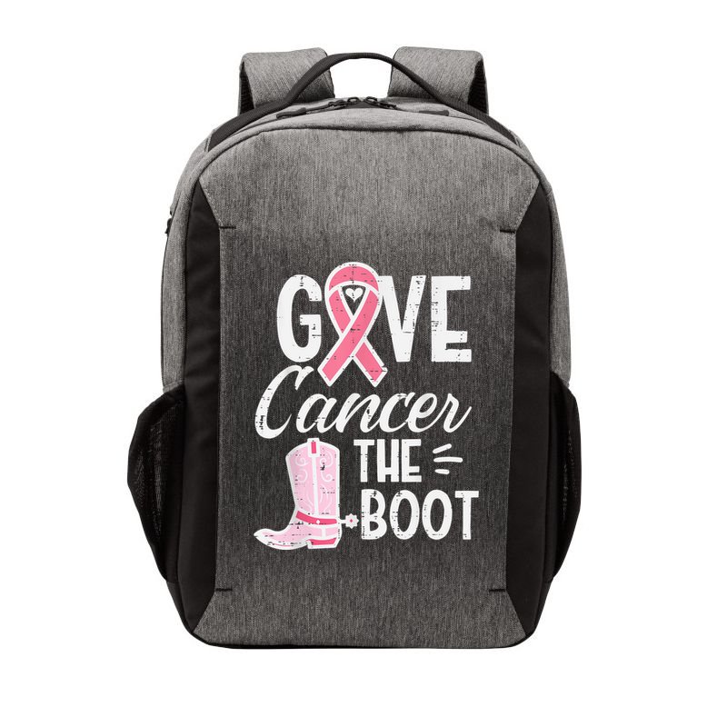 Give Breast Cancer The Boot Pink Ribbon Awareness Women Vector Backpack
