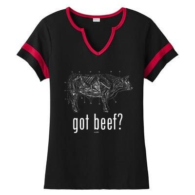 Got Beef Cuts Of Beef Funny Meat Eaters Ladies Halftime Notch Neck Tee