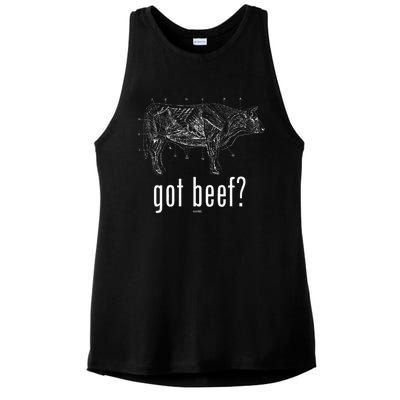 Got Beef Cuts Of Beef Funny Meat Eaters Ladies PosiCharge Tri-Blend Wicking Tank