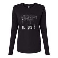 Got Beef Cuts Of Beef Funny Meat Eaters Womens Cotton Relaxed Long Sleeve T-Shirt