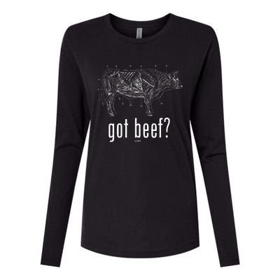 Got Beef Cuts Of Beef Funny Meat Eaters Womens Cotton Relaxed Long Sleeve T-Shirt