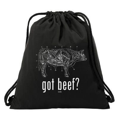 Got Beef Cuts Of Beef Funny Meat Eaters Drawstring Bag