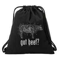 Got Beef Cuts Of Beef Funny Meat Eaters Drawstring Bag