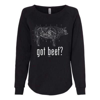 Got Beef Cuts Of Beef Funny Meat Eaters Womens California Wash Sweatshirt