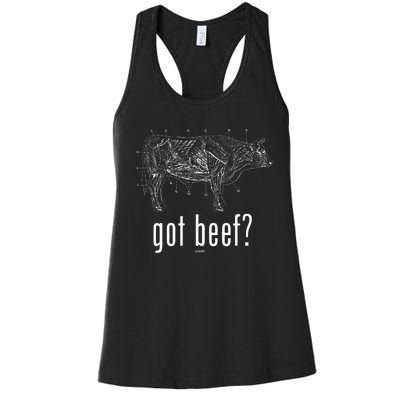 Got Beef Cuts Of Beef Funny Meat Eaters Women's Racerback Tank