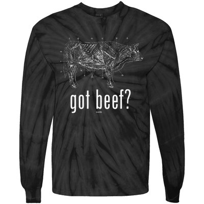 Got Beef Cuts Of Beef Funny Meat Eaters Tie-Dye Long Sleeve Shirt