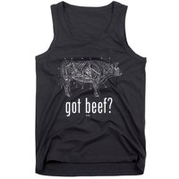 Got Beef Cuts Of Beef Funny Meat Eaters Tank Top