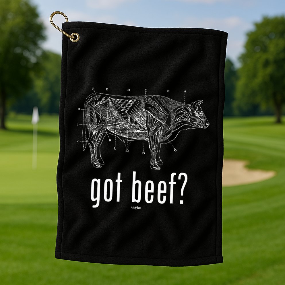 Got Beef Cuts Of Beef Funny Meat Eaters Golf Towel