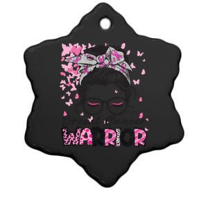 Girl Breast Cancer Warrior Gift Ceramic Star Ornament