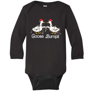 Goose Bumps Christmas Baby Long Sleeve Bodysuit