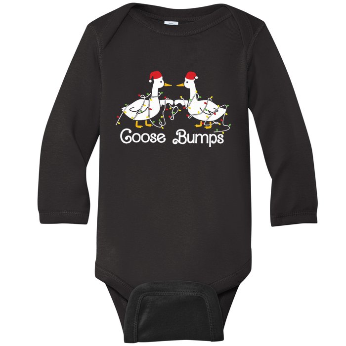 Goose Bumps Christmas Baby Long Sleeve Bodysuit