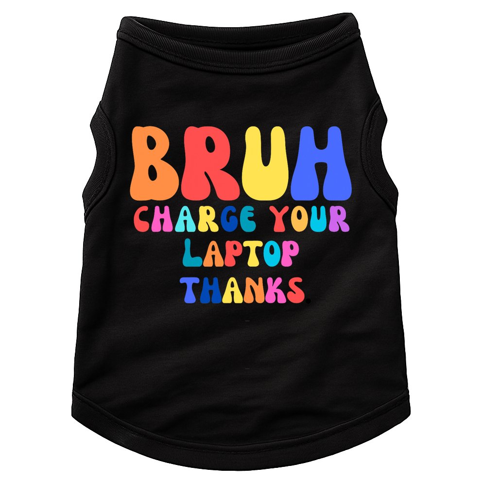 Groovy Bruh Charge Your Laptop Doggie Tank