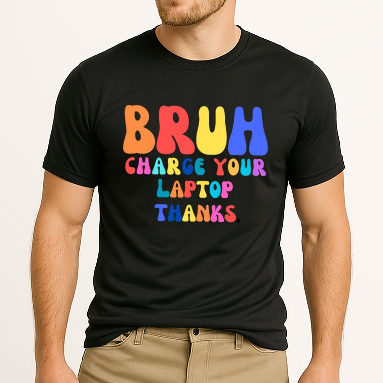 Groovy Bruh Charge Your Laptop Performance Shirt