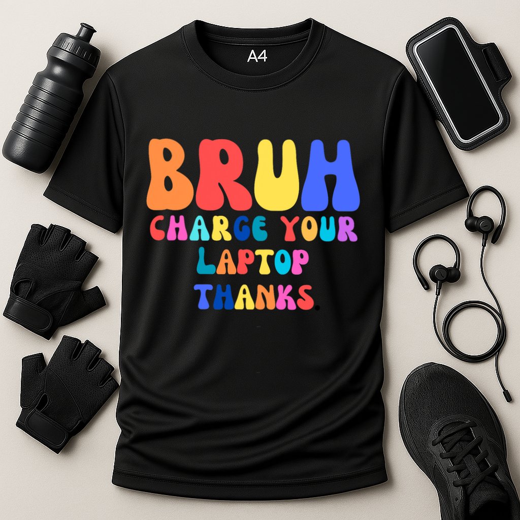Groovy Bruh Charge Your Laptop Performance Shirt