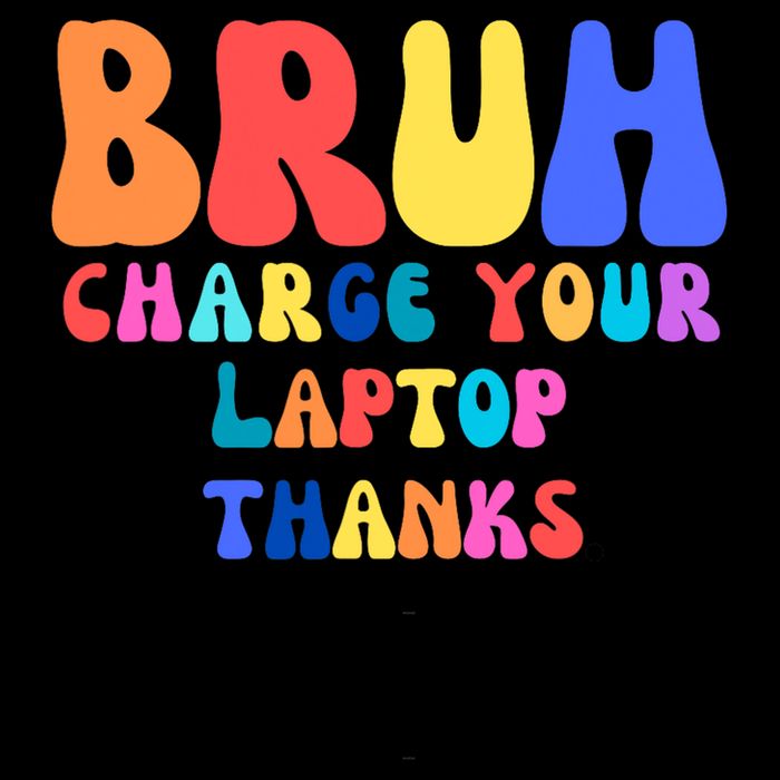 Groovy Bruh Charge Your Laptop Flat Bill Trucker Hat