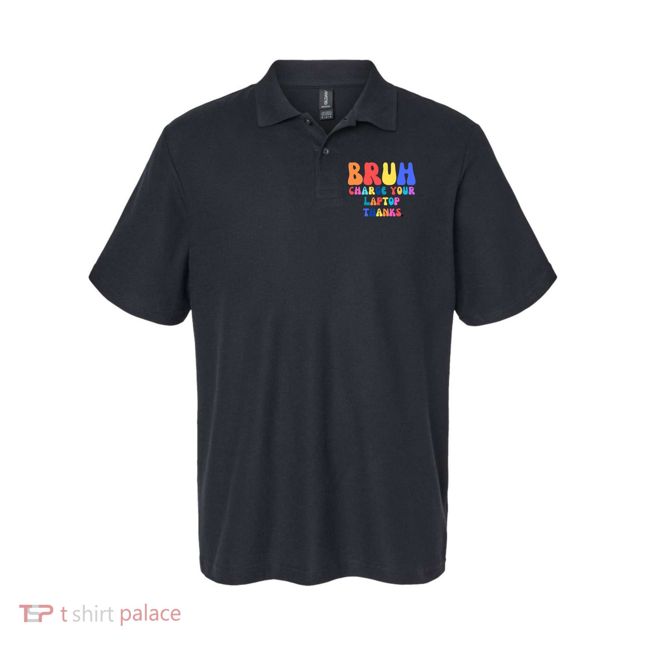 Groovy Bruh Charge Your Laptop Polo