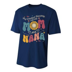 Greatest Blessings Call Me Mom And NaNa Groovy Mothers Day Performance Sprint T-Shirt