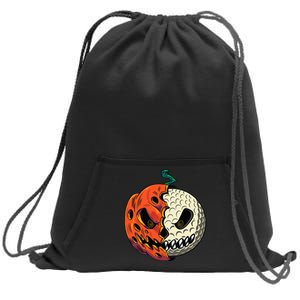 Golf Ball Costume Pumpkin Skull Halloween Golf Player Sweatshirt Cinch Pack Bag