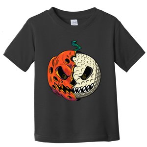 Golf Ball Costume Pumpkin Skull Halloween Golf Player Toddler T-Shirt