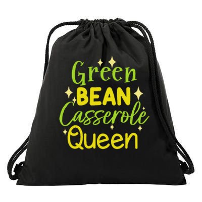 Green Bean Casserole Queen funny thanksgiving  Drawstring Bag